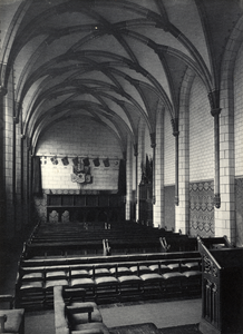 221783 Interieur van het Groot Auditorium van het Academiegebouw (Munsterkerkhof 29) te Utrecht.N.B.: In 1912 is de ...